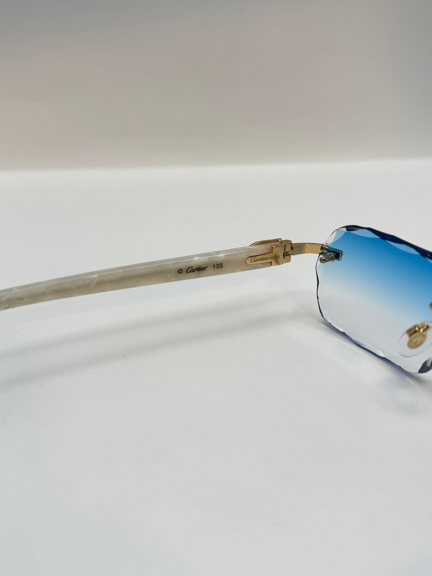White acetate sunglasses