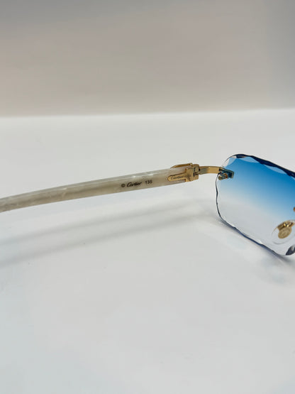 White acetate sunglasses
