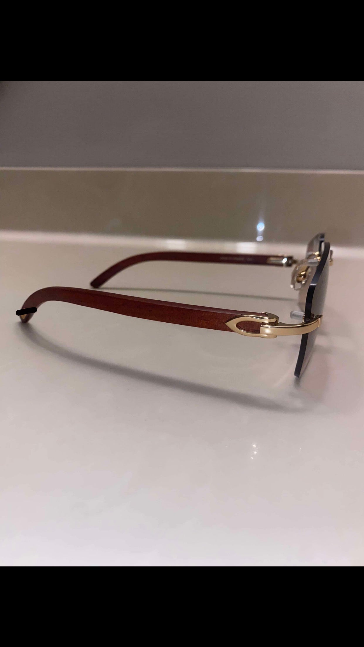 Rimless buffs Sunglasses Wood style