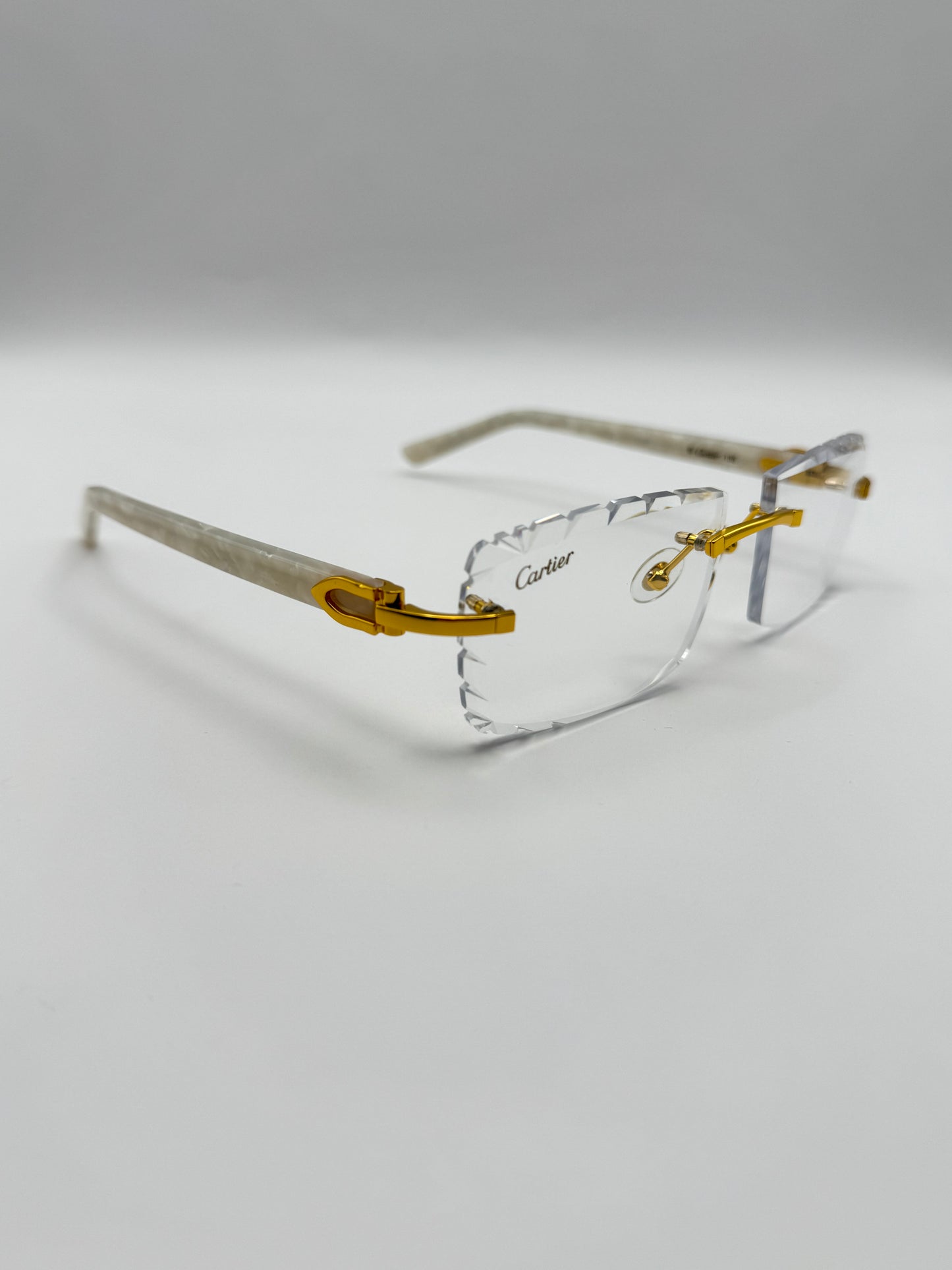 White acetate sunglasses
