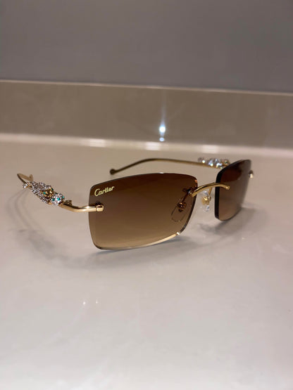 Iced out Panther Glasses