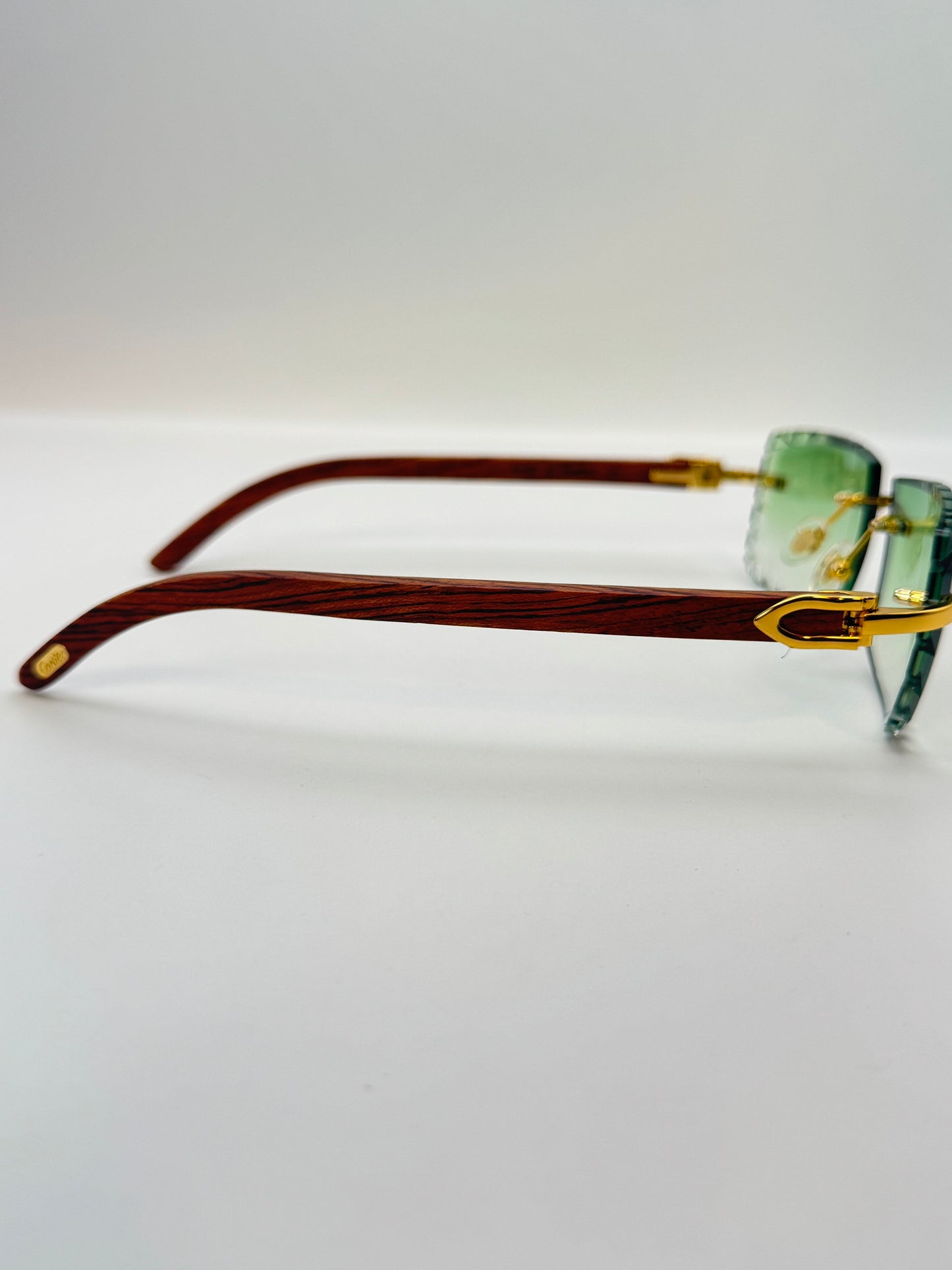 Diamond cut Wood Glasses