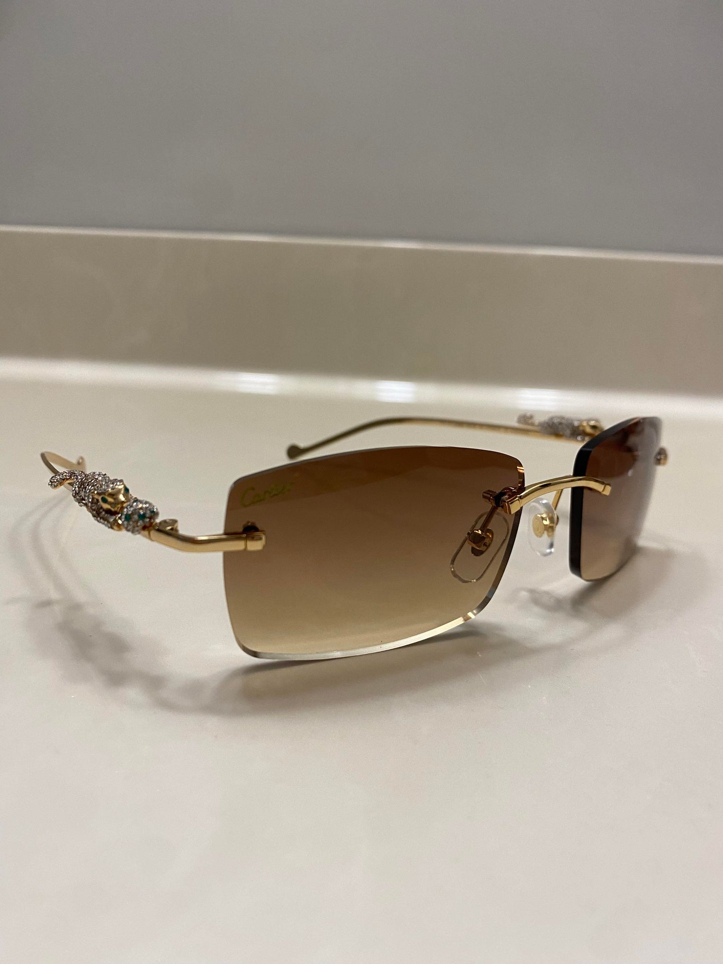 Iced out Panther Glasses