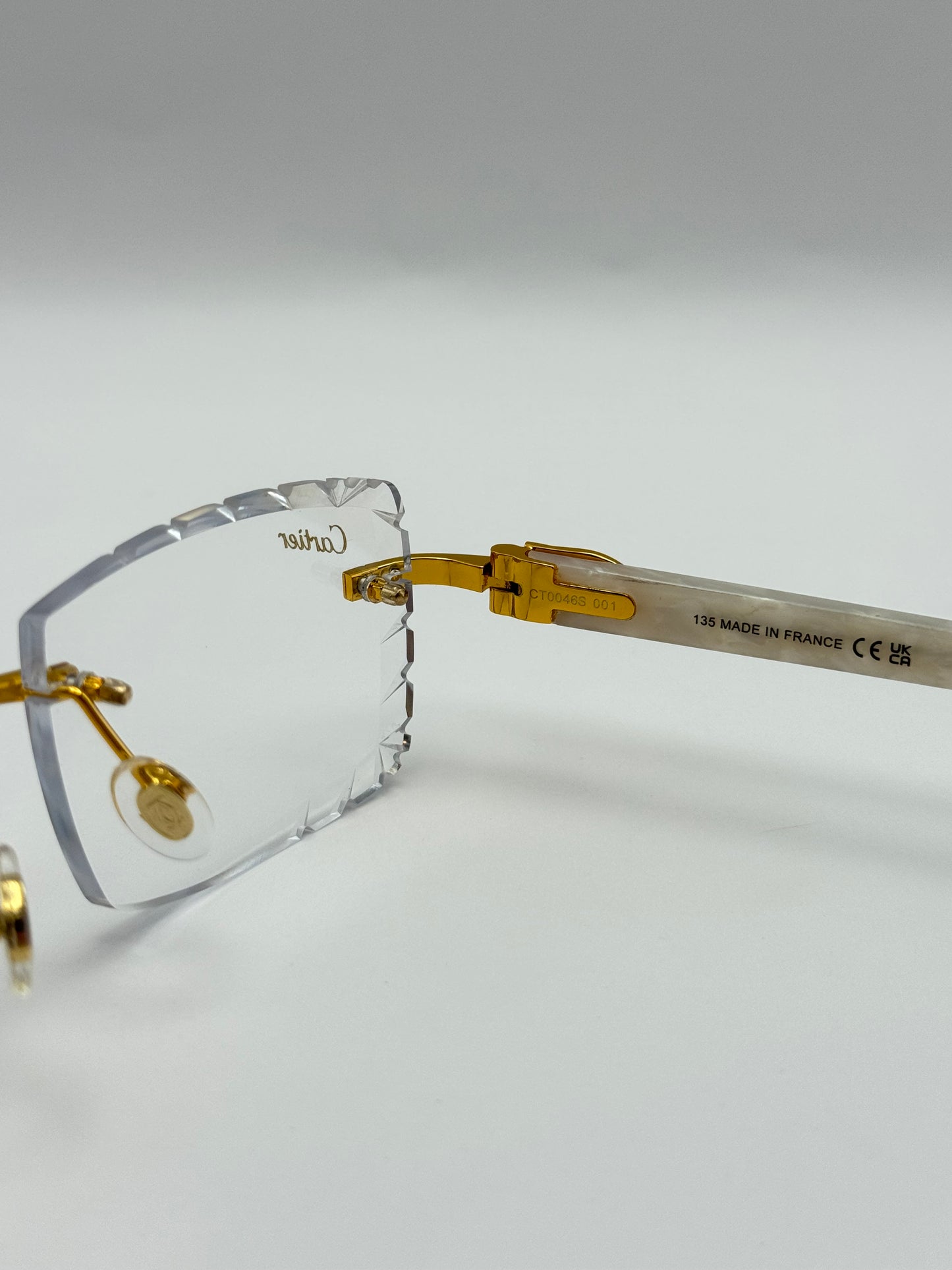 White acetate sunglasses