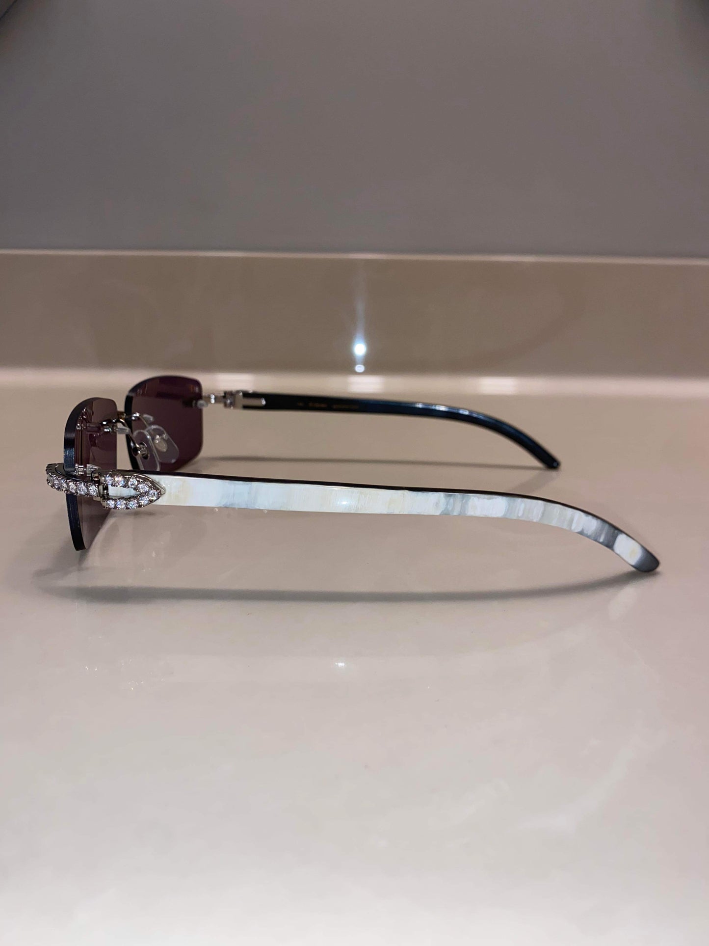 Made to order: Iced out moissanite Mirror Sunglasses