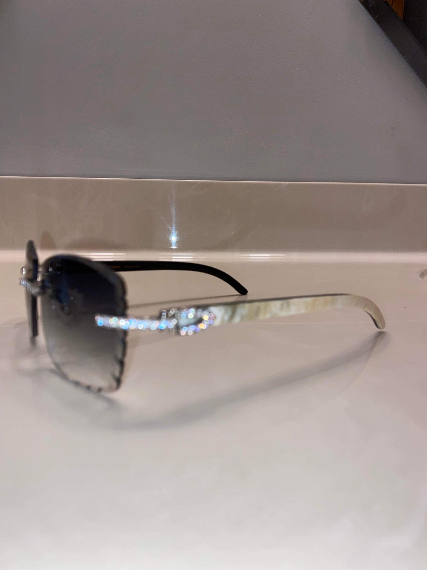 Made to order: Iced out moissanite Sunglasses