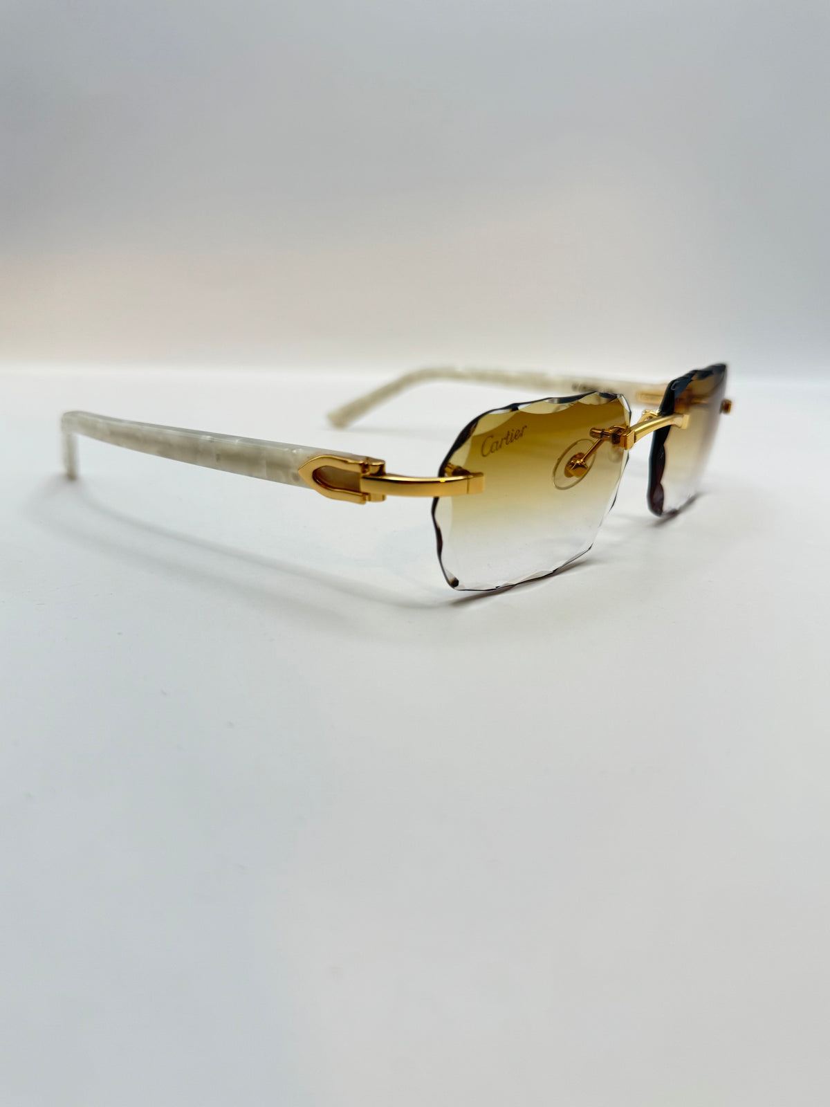 White acetate sunglasses