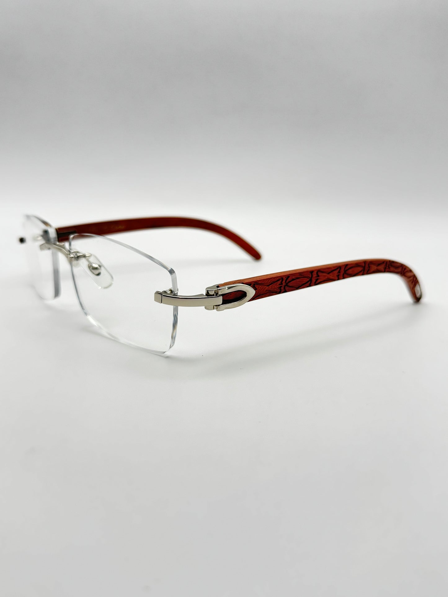 Rimless Sunglasses Wood style