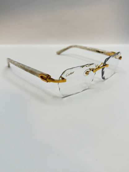 White acetate sunglasses