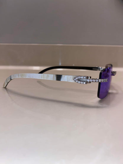 Made to order: Iced out moissanite Mirror Sunglasses