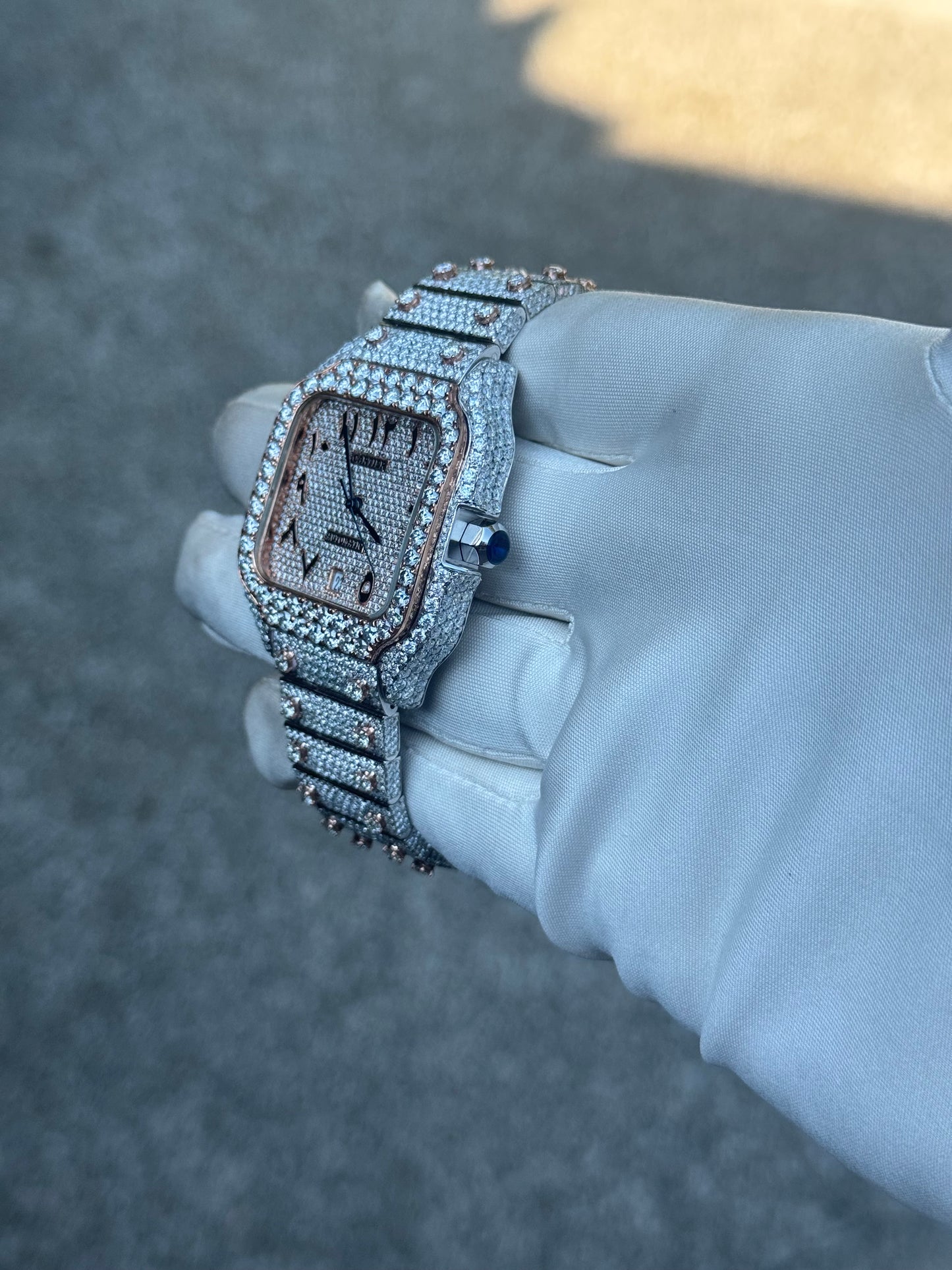 Custom Moissanite watch