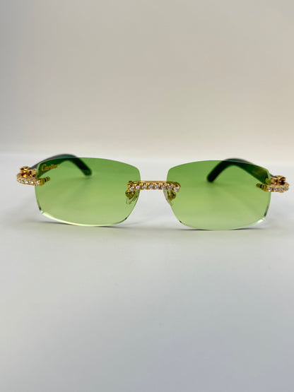 Moissanite Green wood Sunglasses