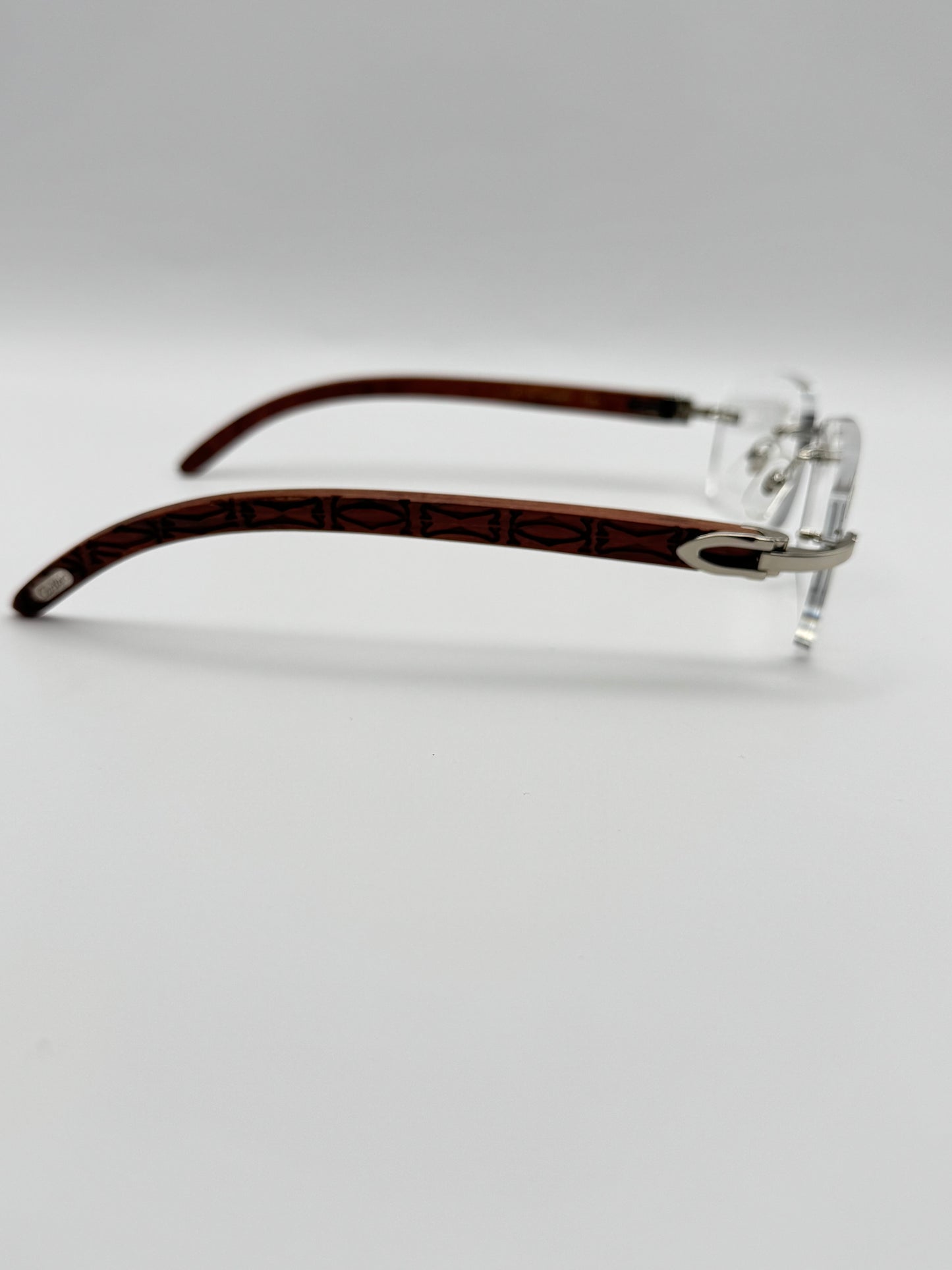 Rimless Sunglasses Wood style
