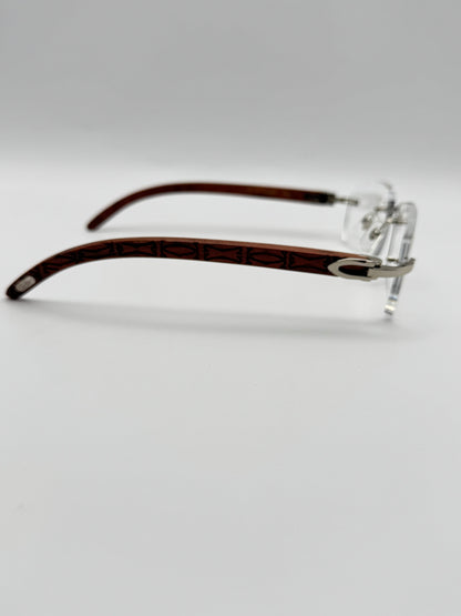 Rimless Sunglasses Wood style