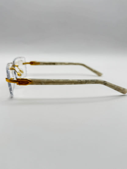 White acetate sunglasses