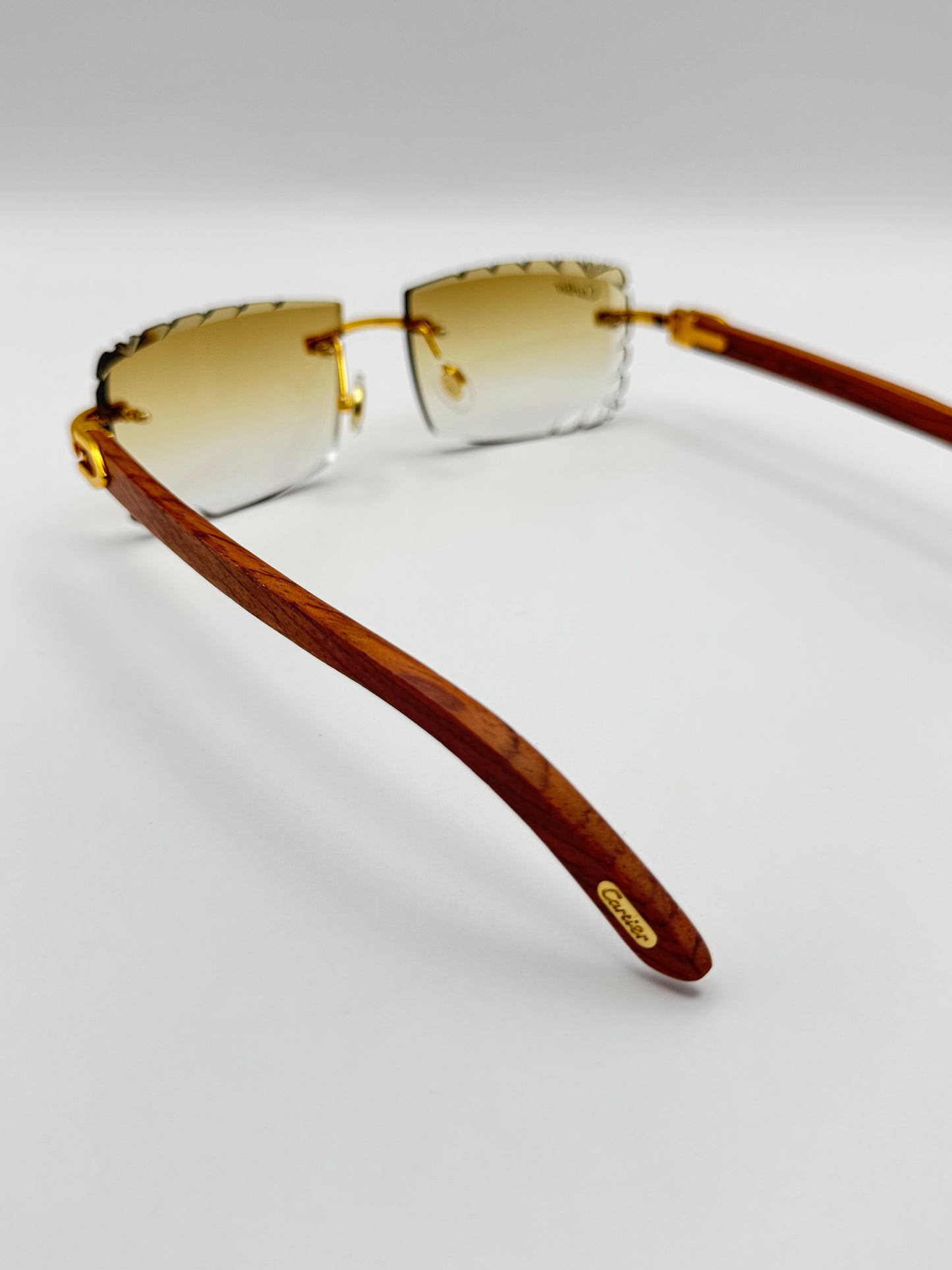 Diamond cut Wood Glasses