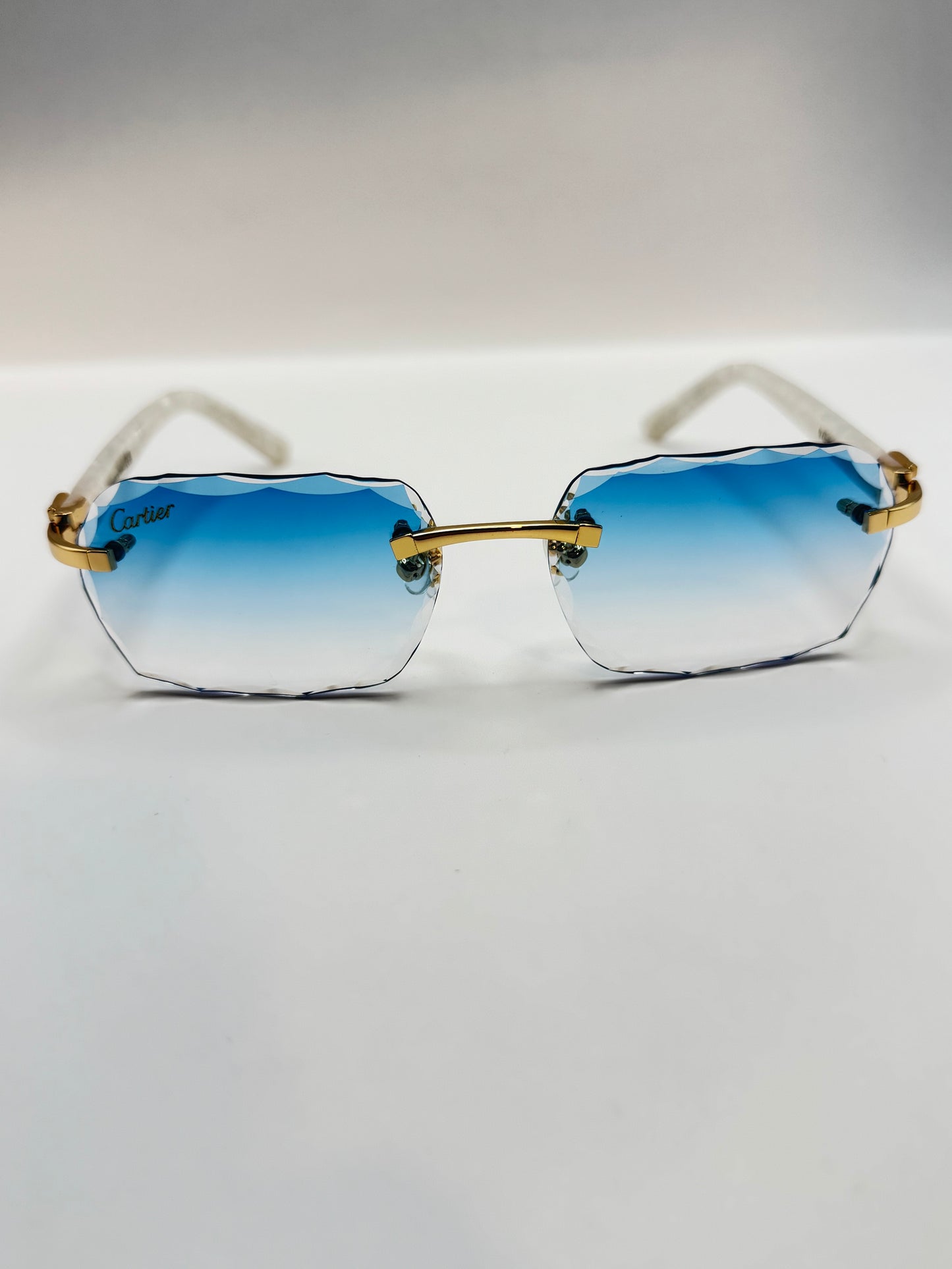 White acetate sunglasses