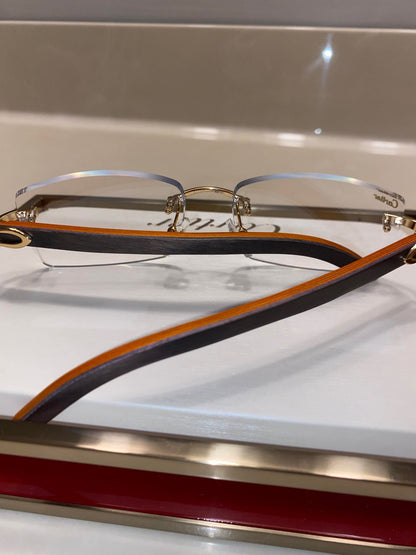 Black orange Wood glasses