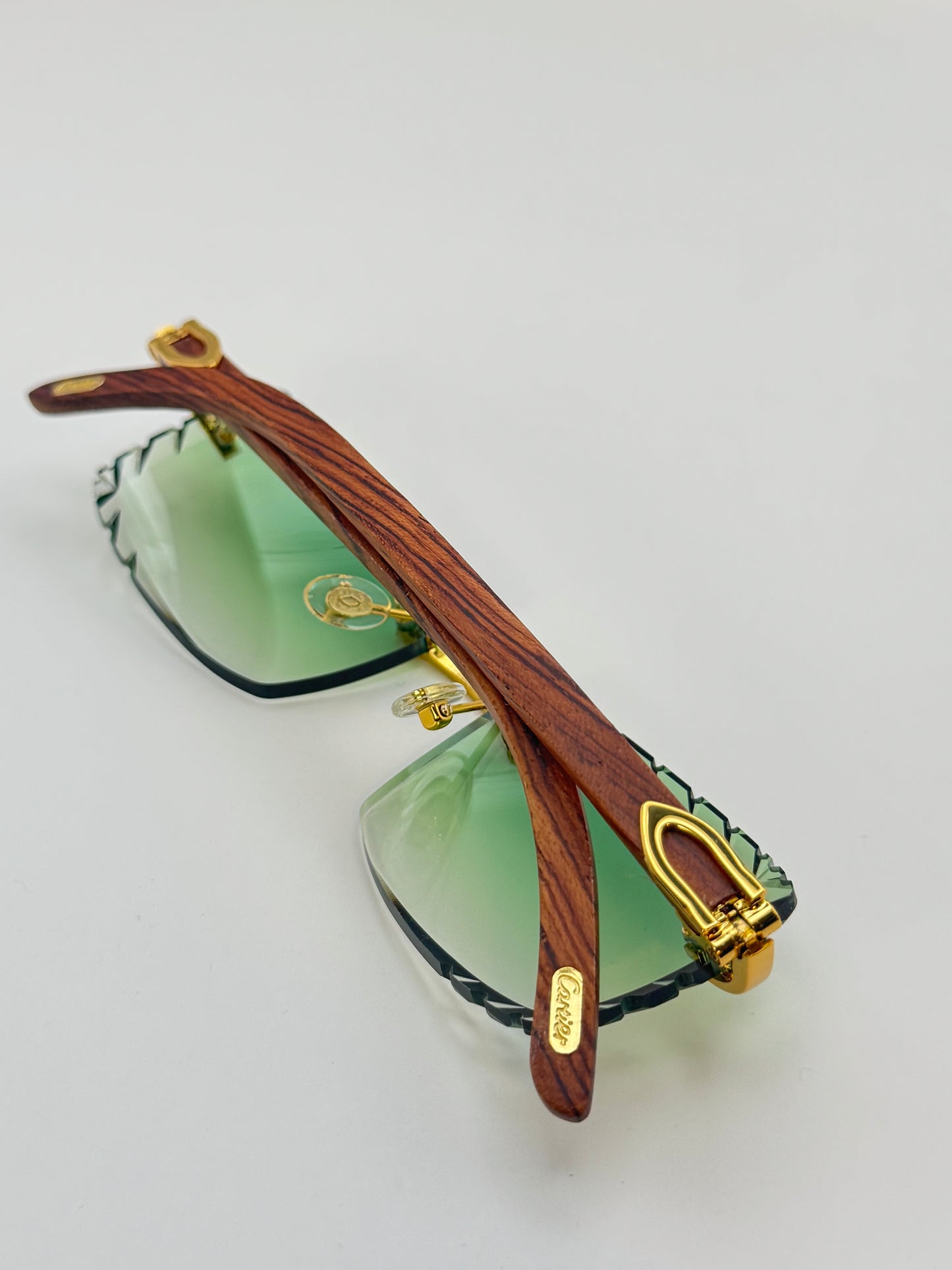 Diamond cut Wood Glasses