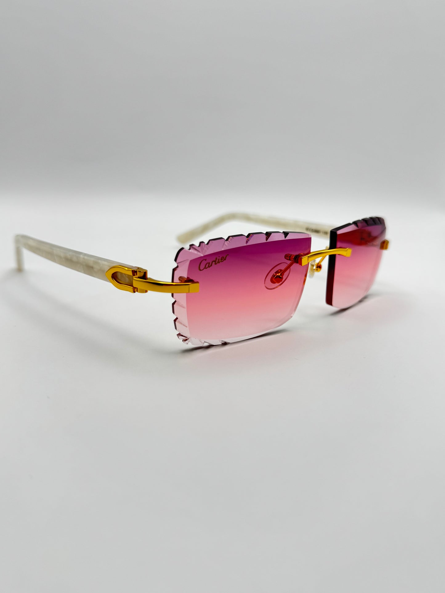 White acetate sunglasses