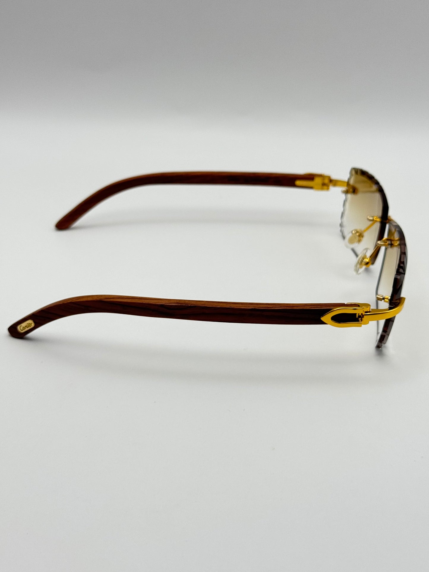 Diamond cut Wood Glasses