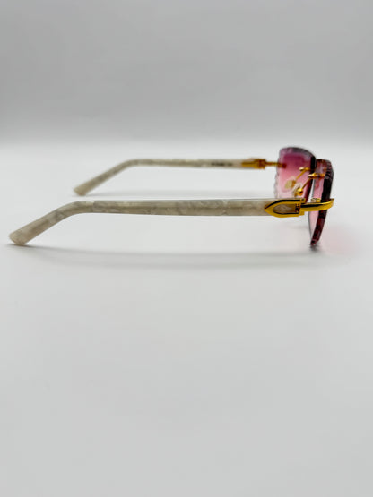 White acetate sunglasses