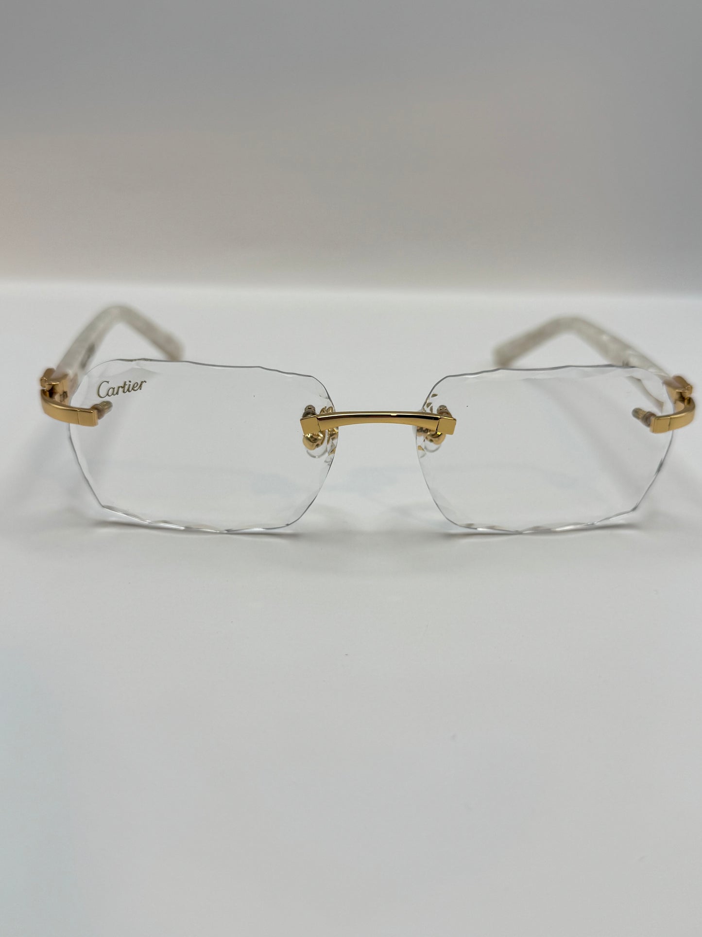 White acetate sunglasses