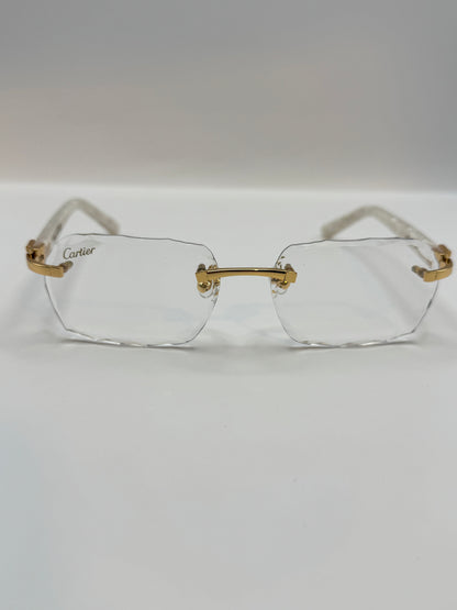 White acetate sunglasses