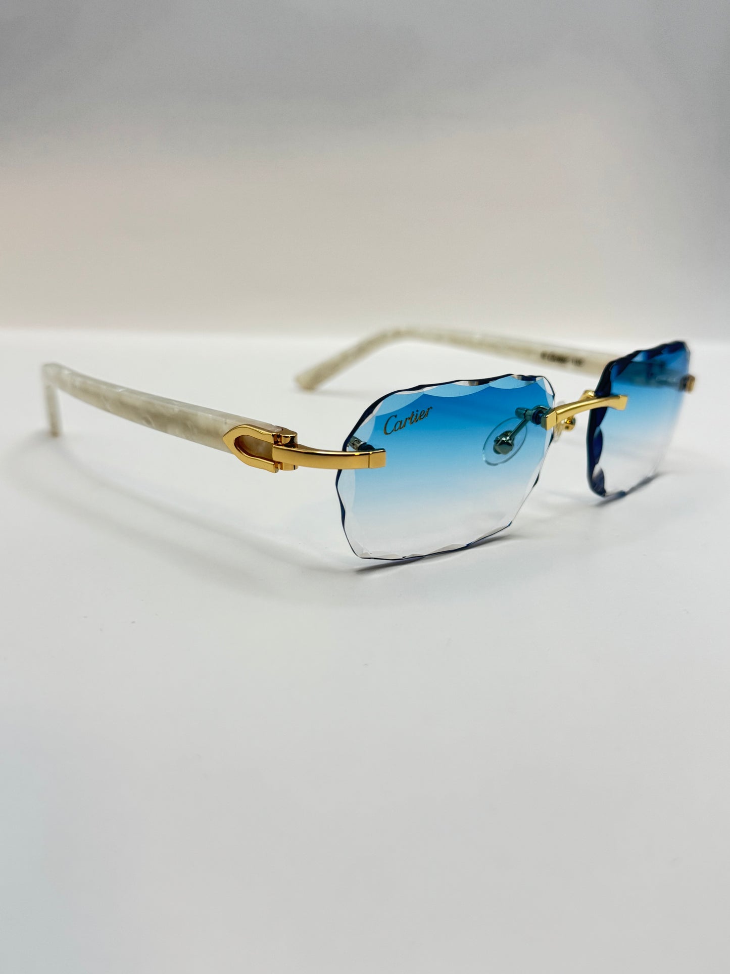 White acetate sunglasses