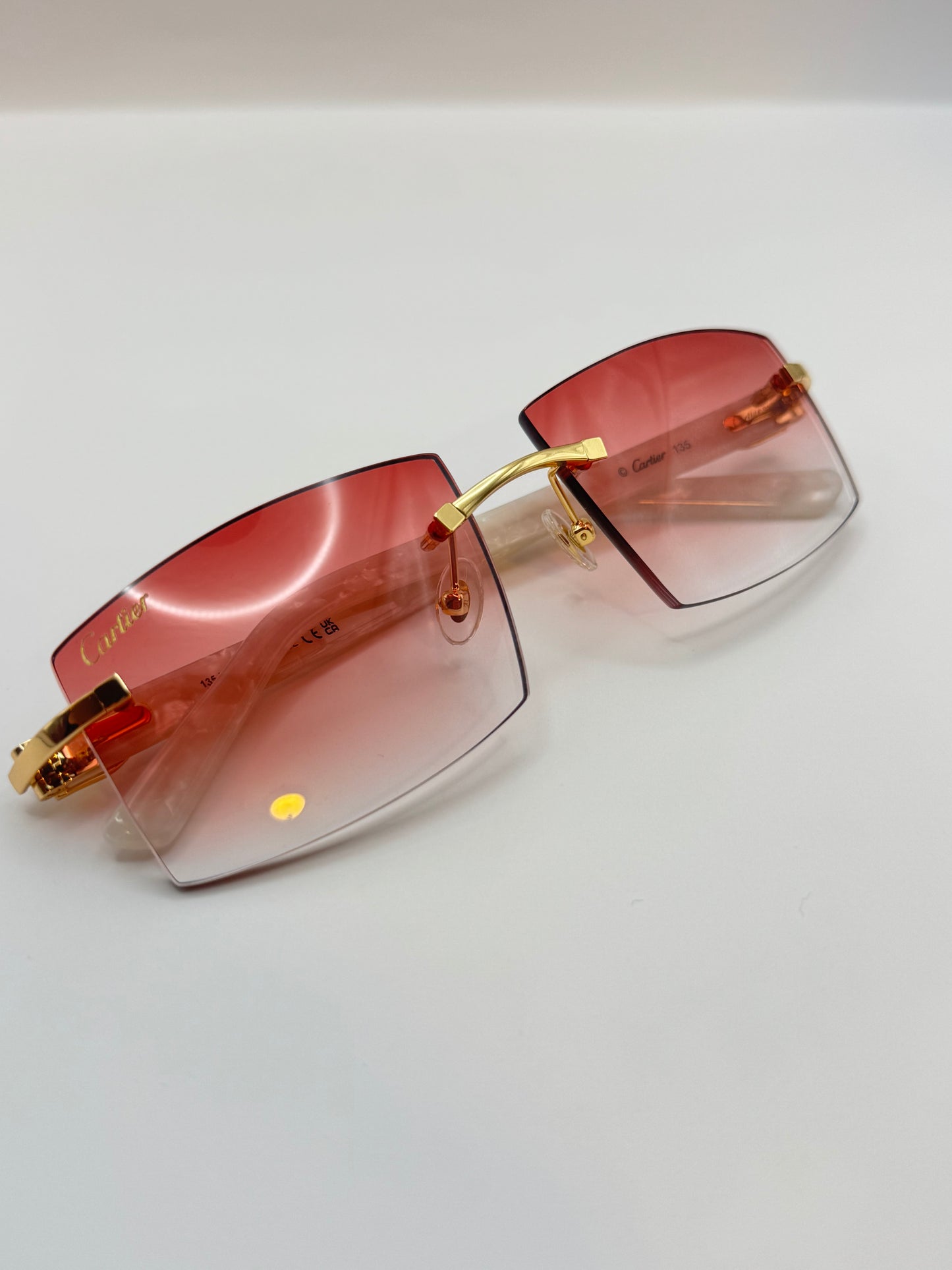 White acetate sunglasses
