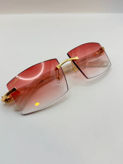 White acetate sunglasses