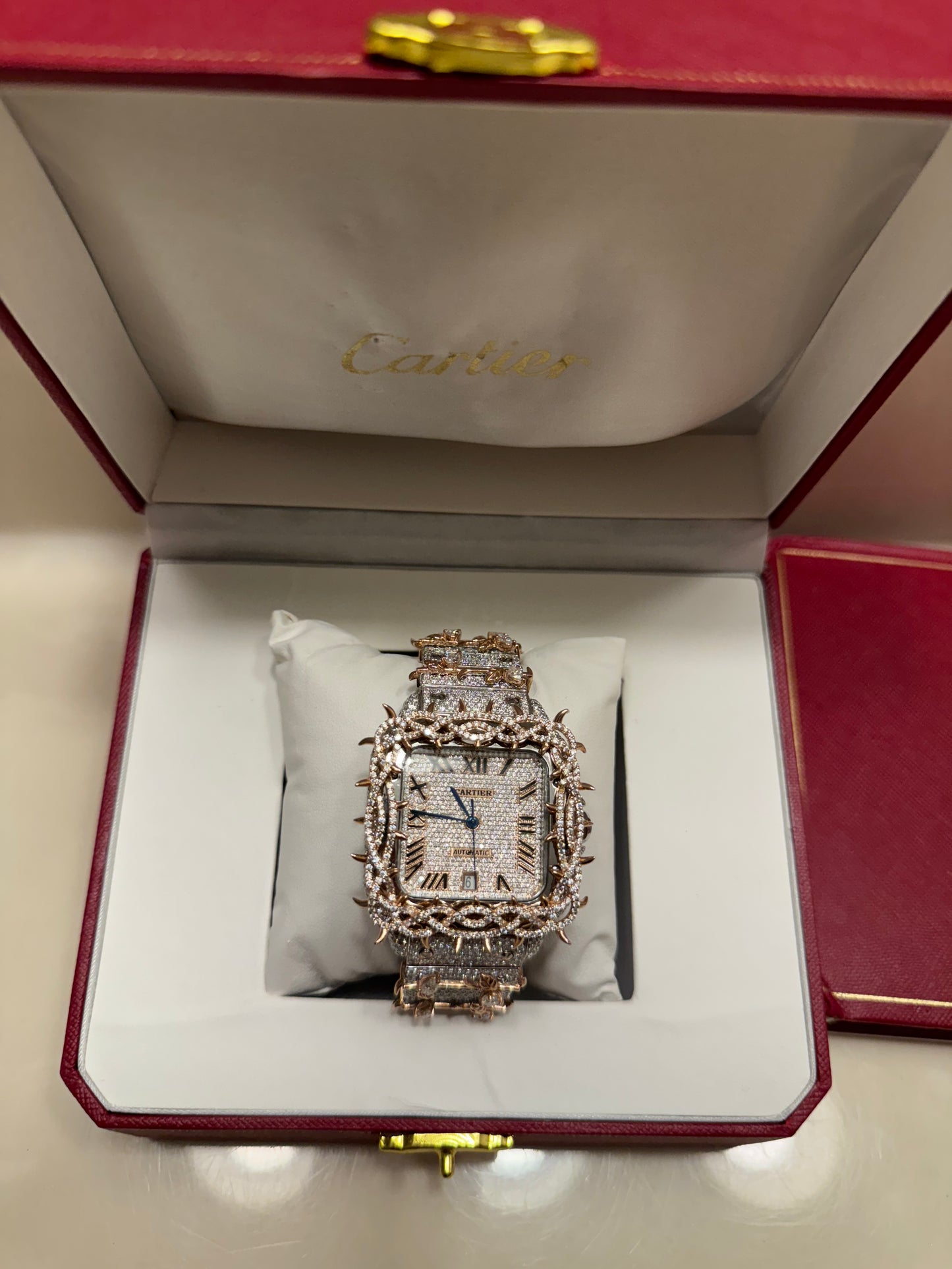 Custom Moissanite watch