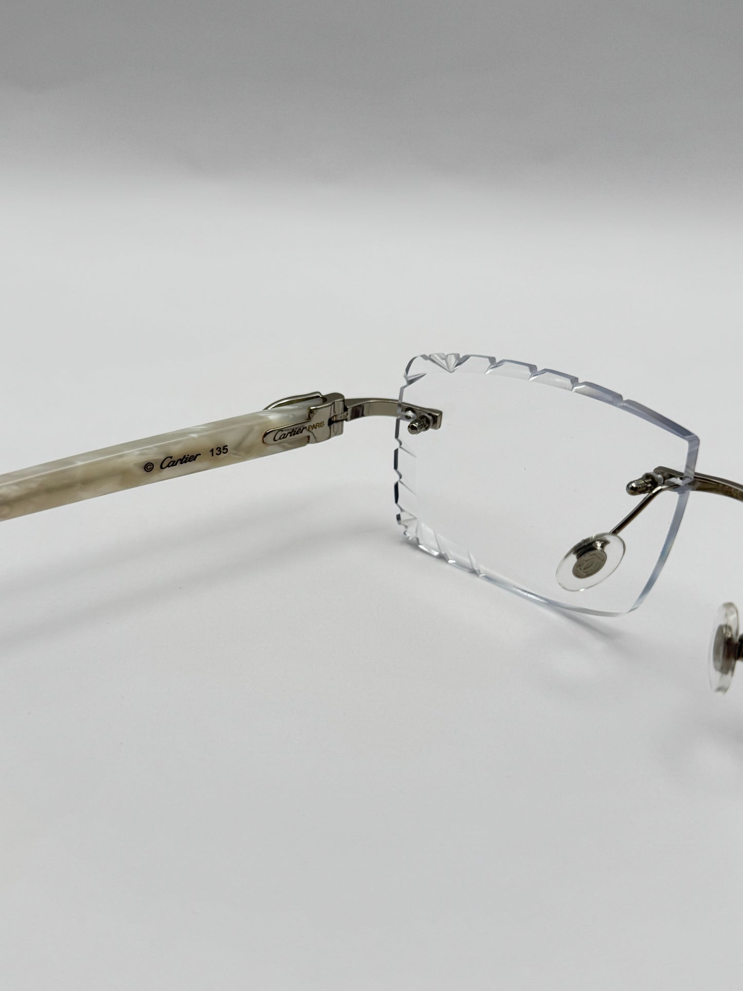 White acetate sunglasses