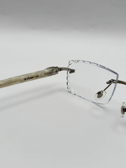 White acetate sunglasses