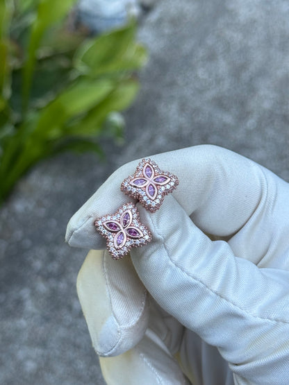 Moissanite flower Earrings