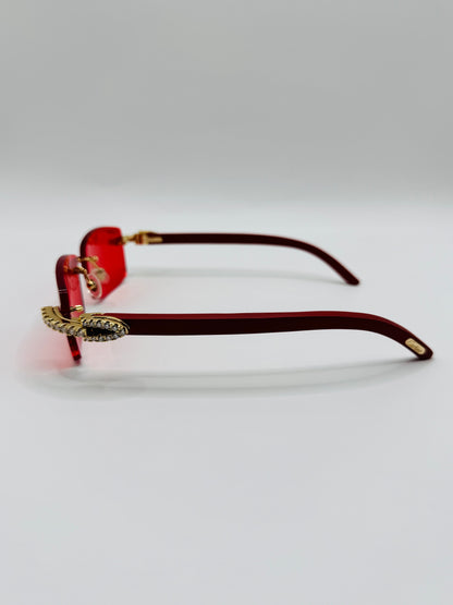 Moissanite Red wood Sunglasses