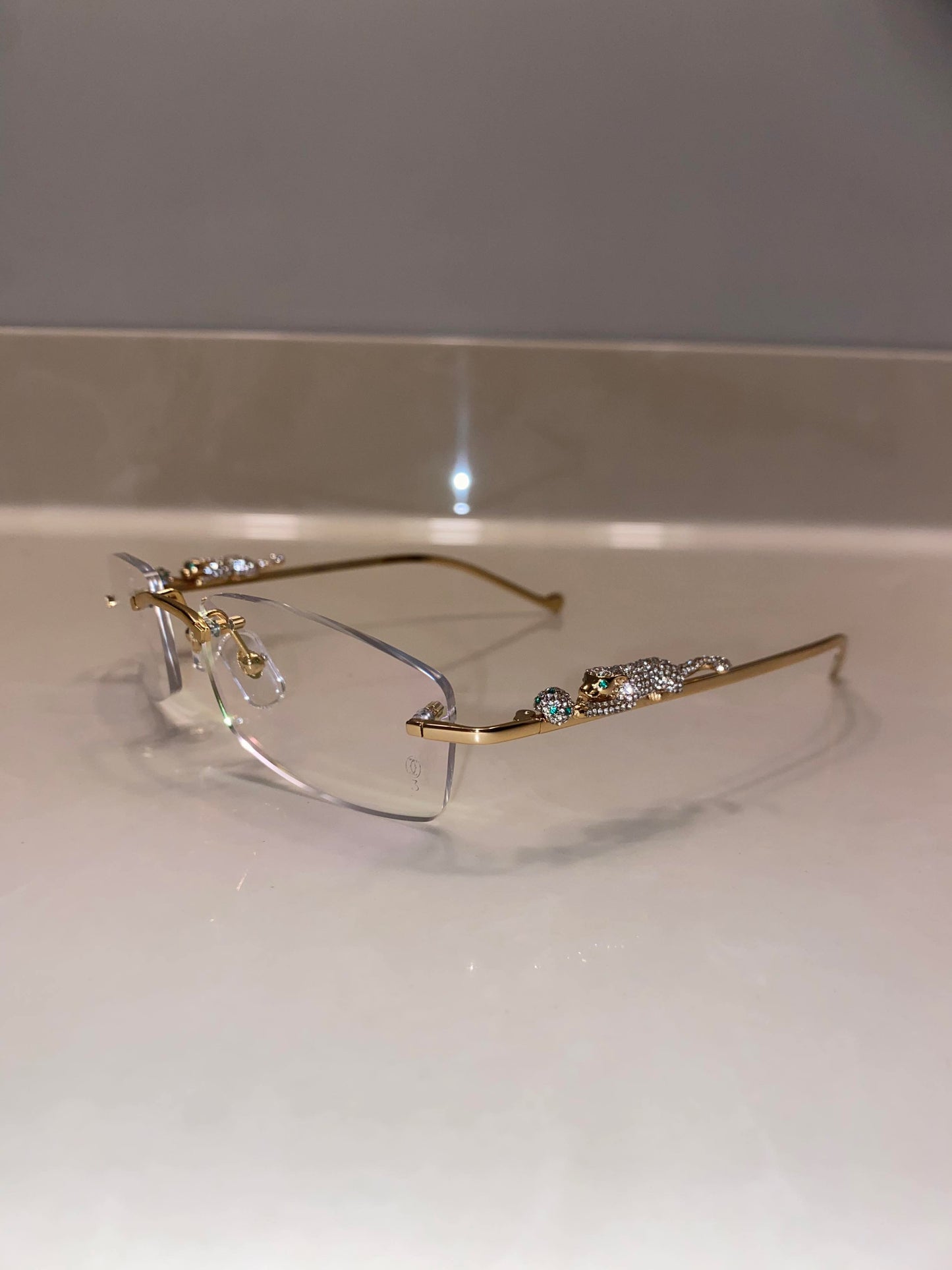 Iced out Panther Glasses
