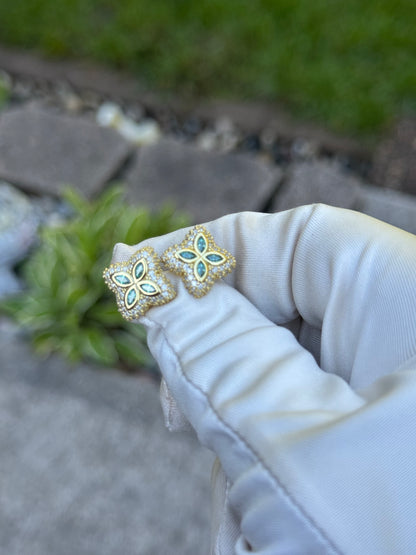 Moissanite flower Earrings