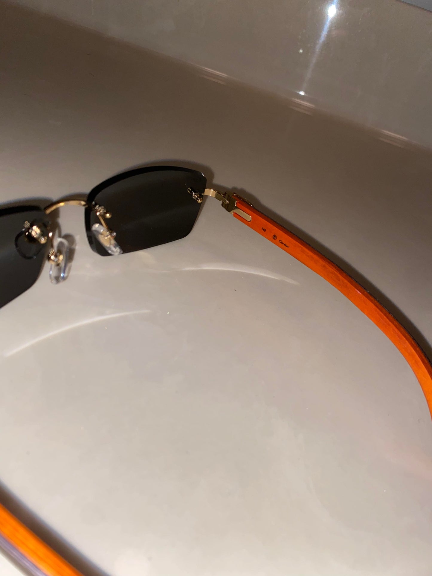 Black orange Wood glasses