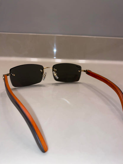 Black orange Wood glasses