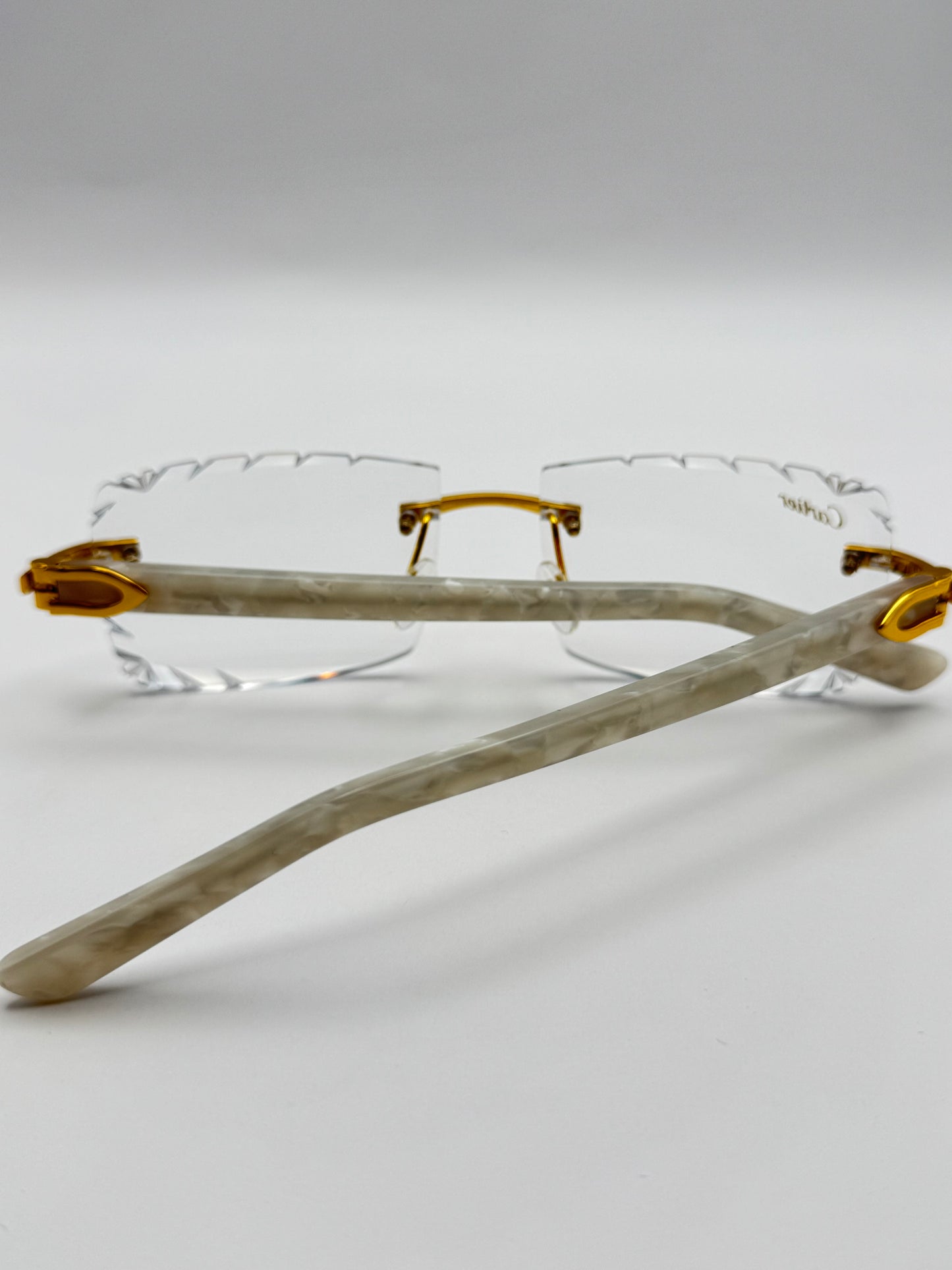 White acetate sunglasses