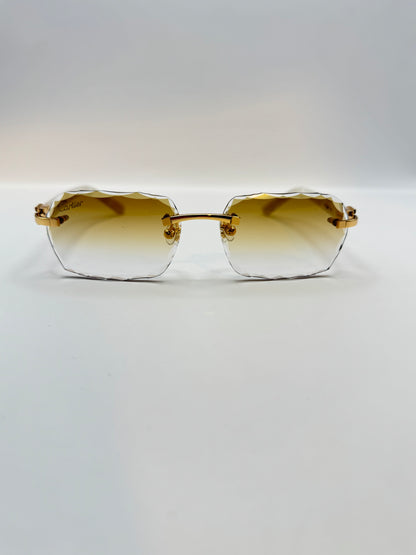 White acetate sunglasses