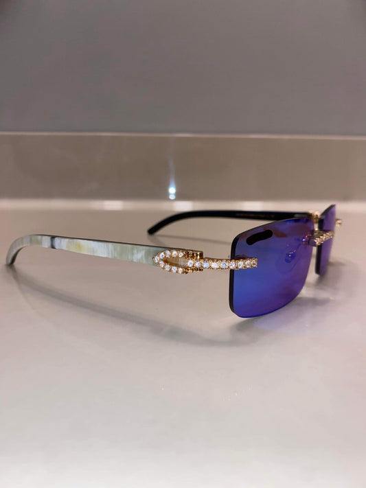 Made to order: Iced out moissanite Mirror Sunglasses