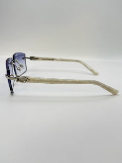 White acetate sunglasses