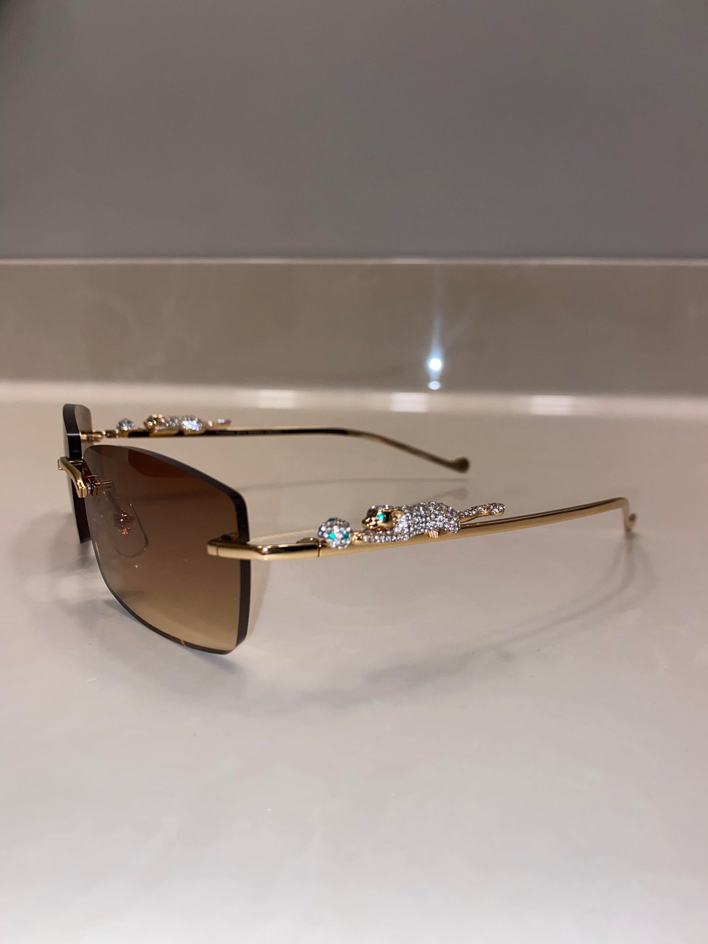 Iced out Panther Glasses