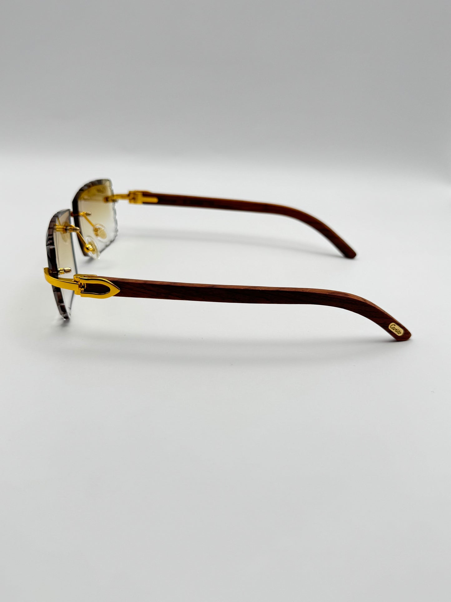 Diamond cut Wood Glasses