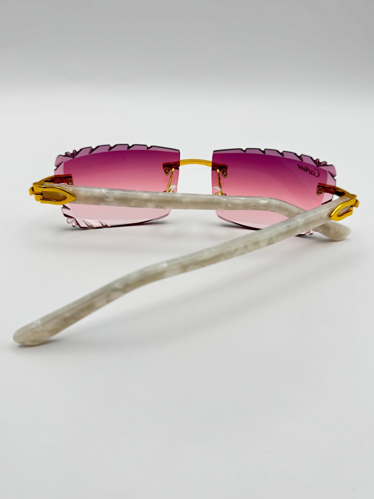 White acetate sunglasses