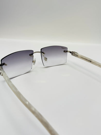 White acetate sunglasses