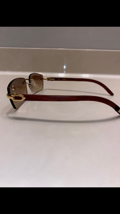 Rimless buffs Sunglasses Wood style