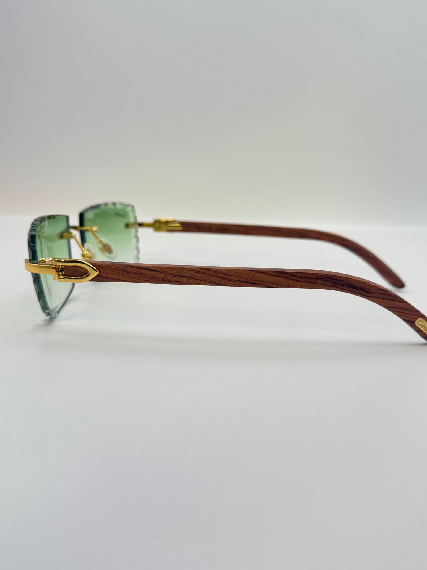 Diamond cut Wood Glasses